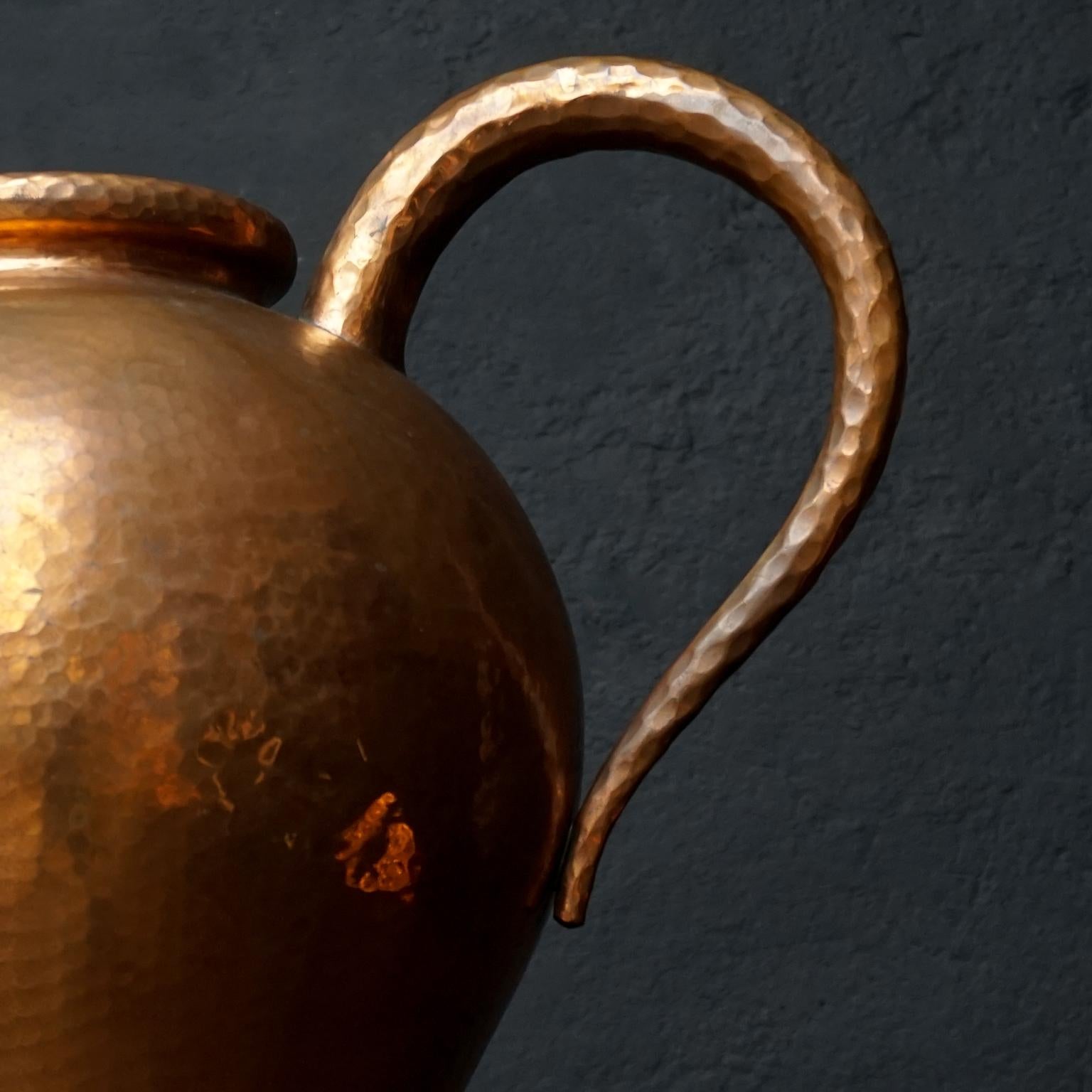 1950s Italian Hand Hammered Copper Pitcher or Jug in Egidio Casagrande Style 7