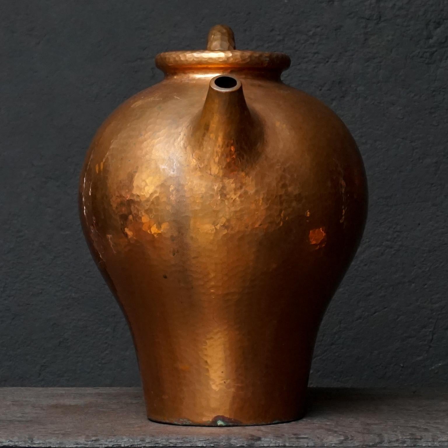 1950s Italian Hand Hammered Copper Pitcher or Jug in Egidio Casagrande Style 2
