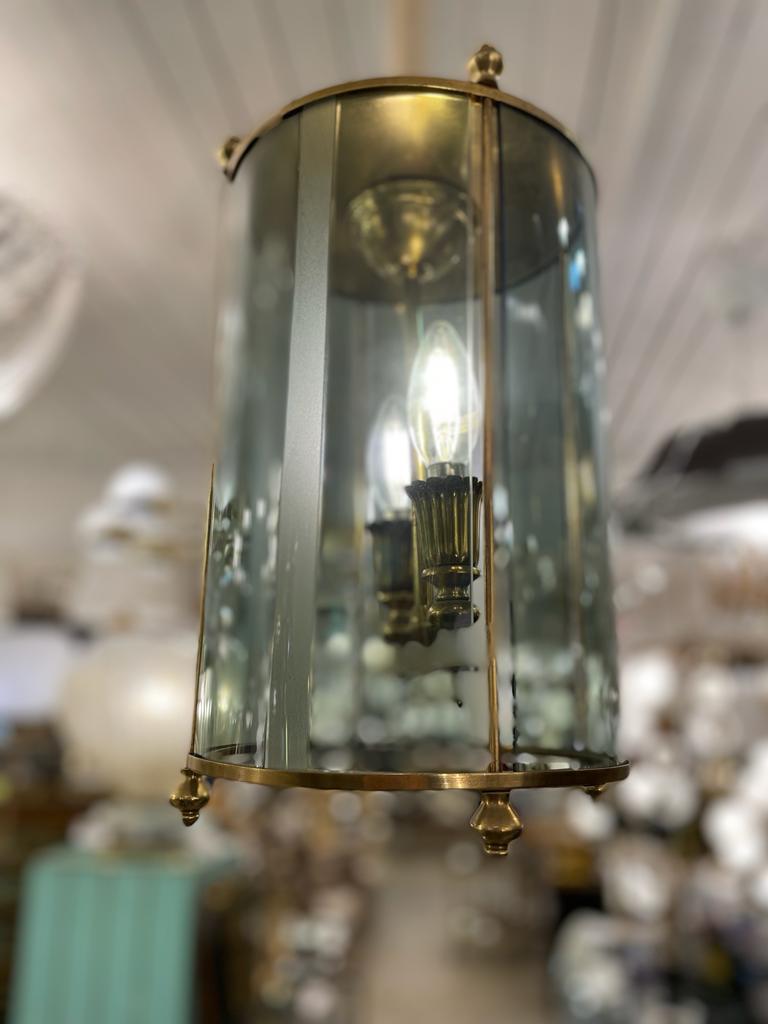 Brass 1950s Italian Hanging Lamp For Sale