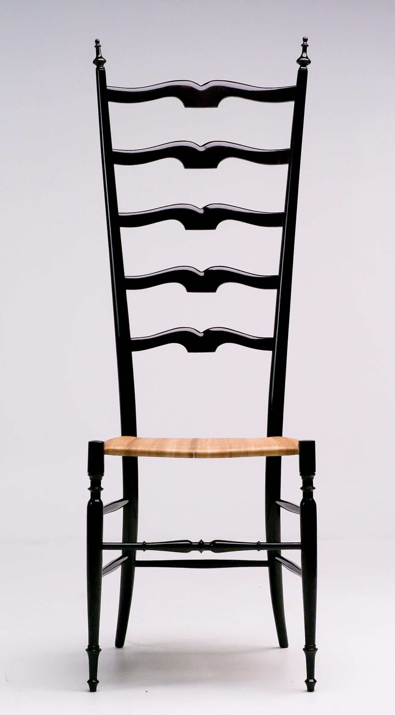 1950s Italian High Back Lacquered Chiavari Chair 2