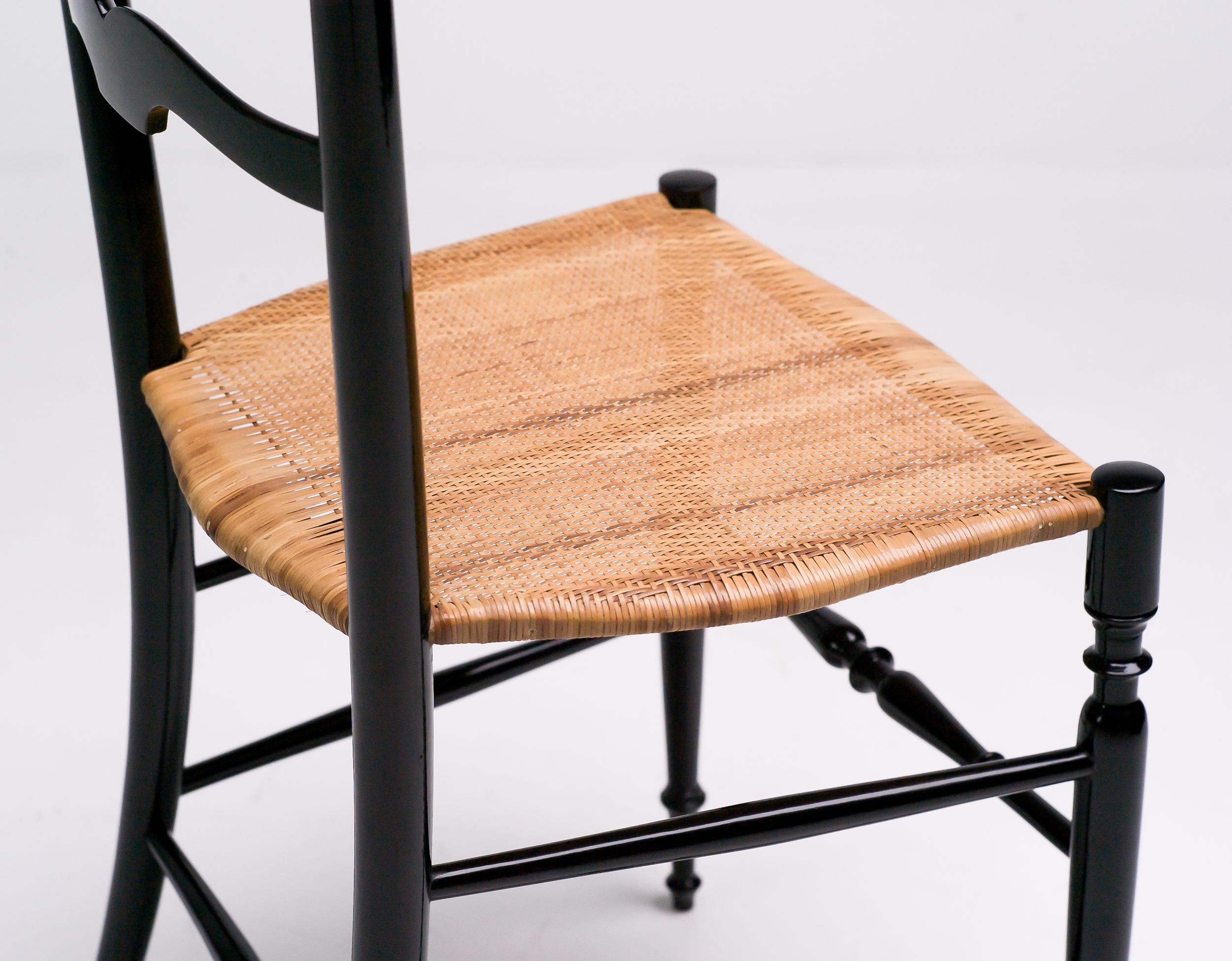 1950s Italian High Back Lacquered Chiavari Chair 3