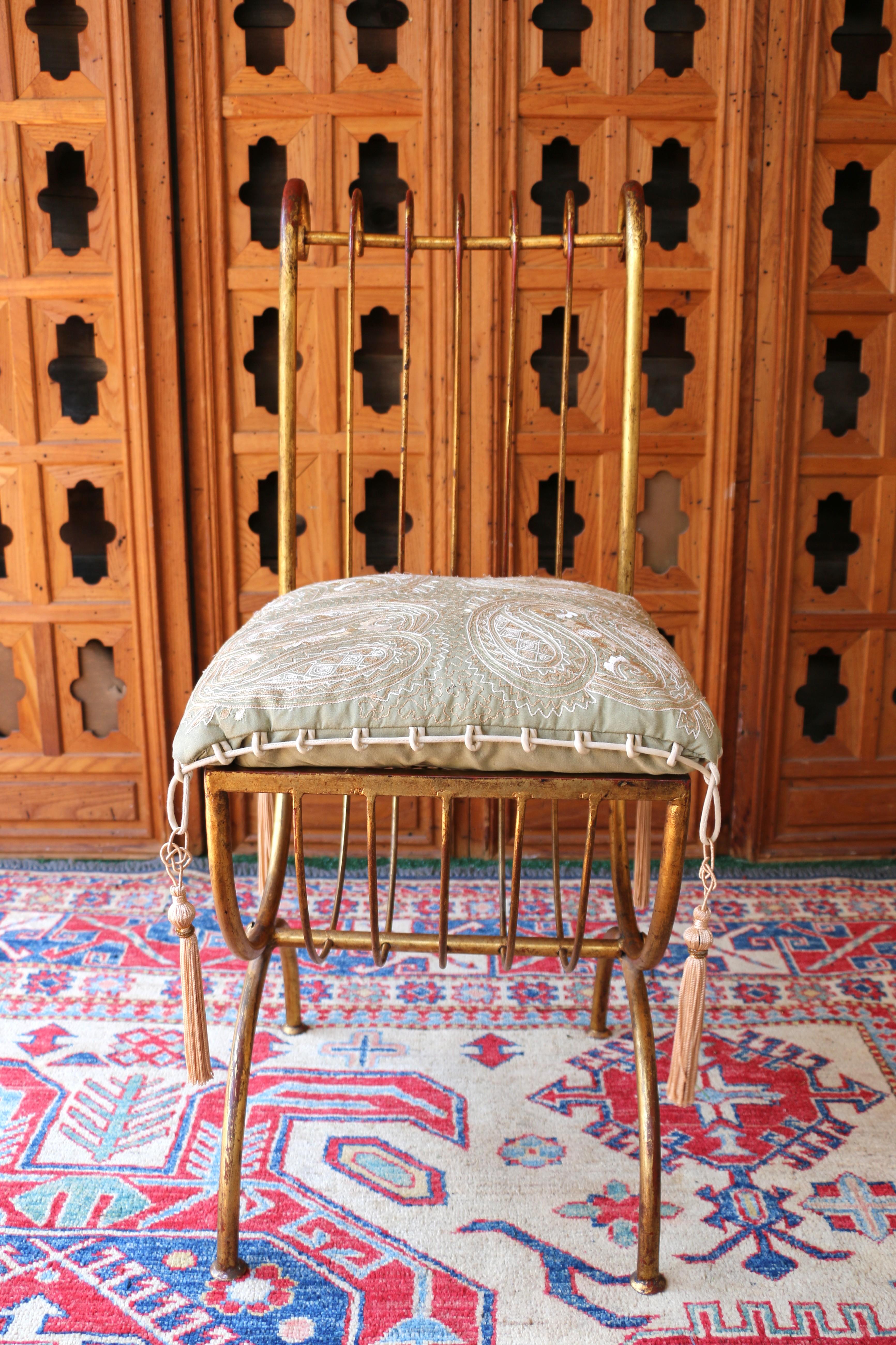 Vanité italienne des années 1950 Hollywood Regency dorée par S. Salvadori en vente 5