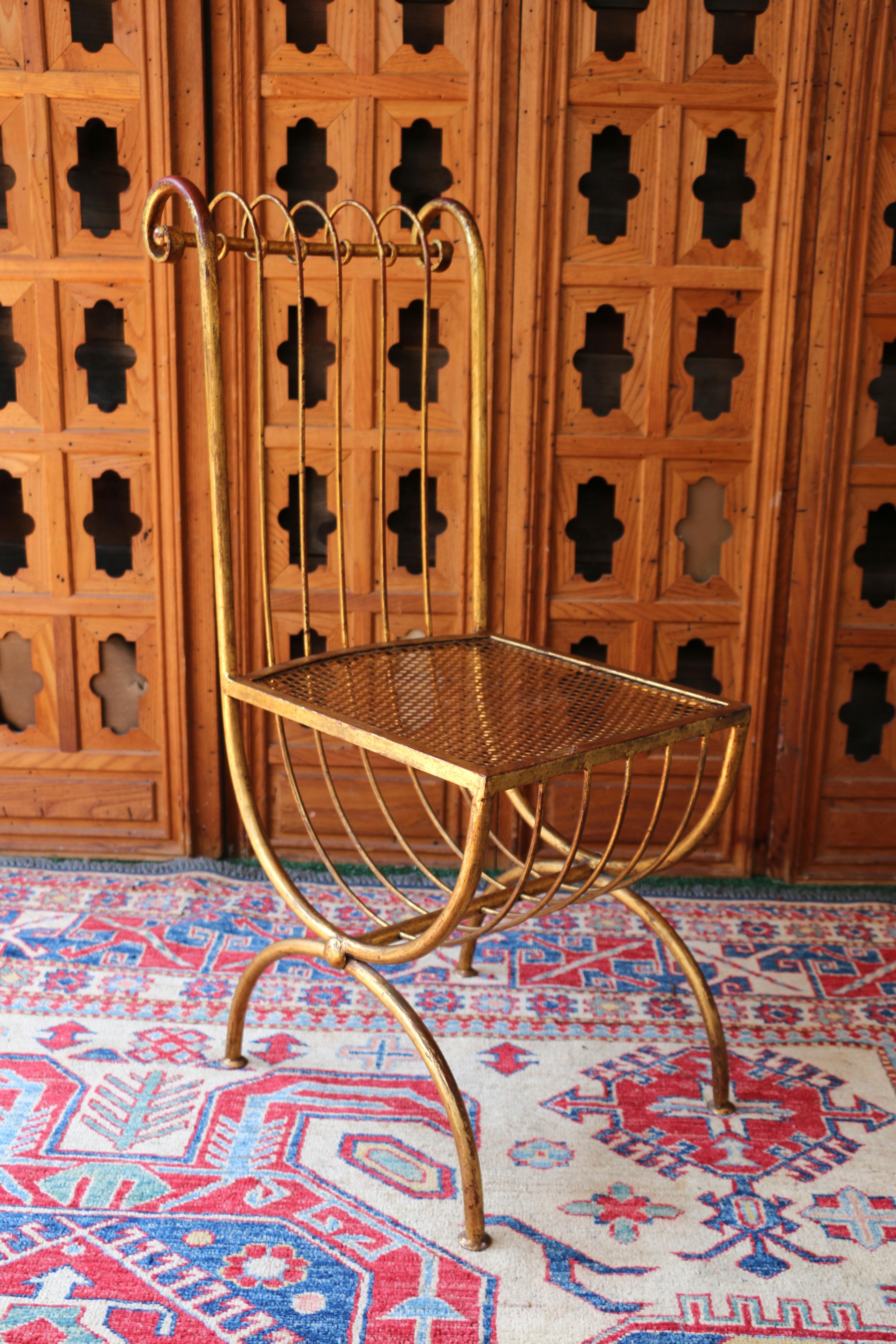 Vanité italienne des années 1950 Hollywood Regency dorée par S. Salvadori en vente 3