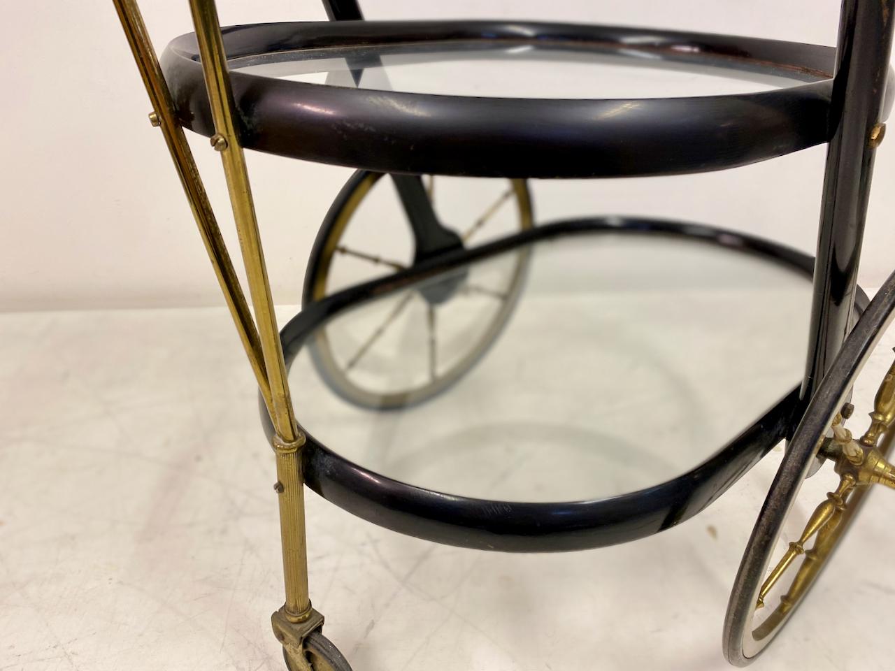 1950s Italian Lacquered Drinks Trolley or Bar Cart For Sale 7