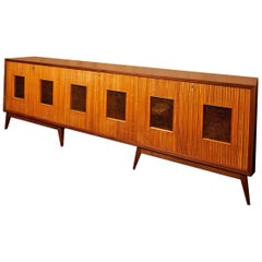 1950s Italian Large Scale Credenza in Walnut