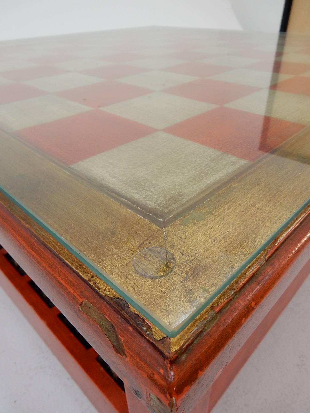 1950s Italian Large Sculpture Chess Coffee Table 2