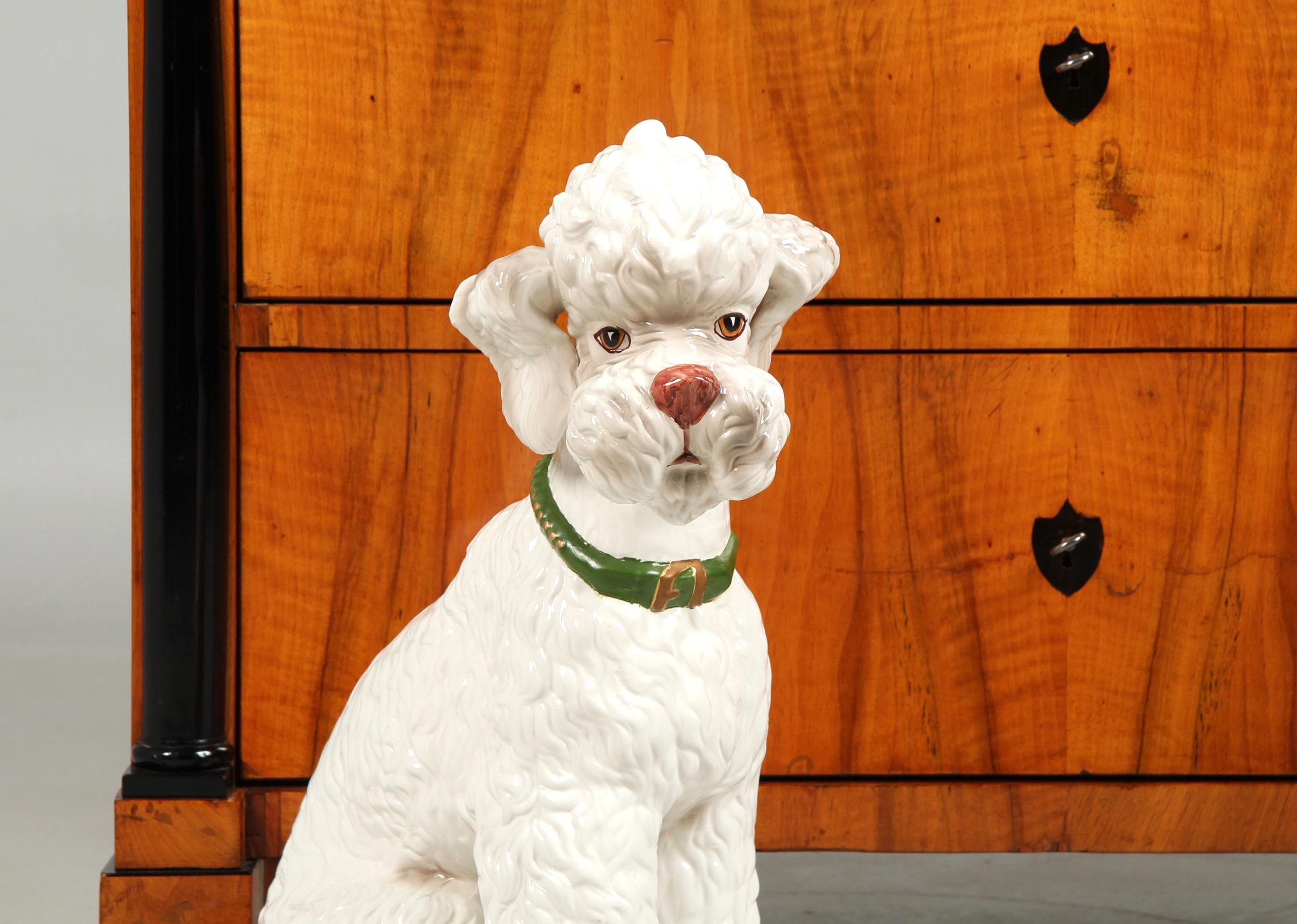 Caniche italiano de cerámica a tamaño natural de los años 50 Italiano en venta