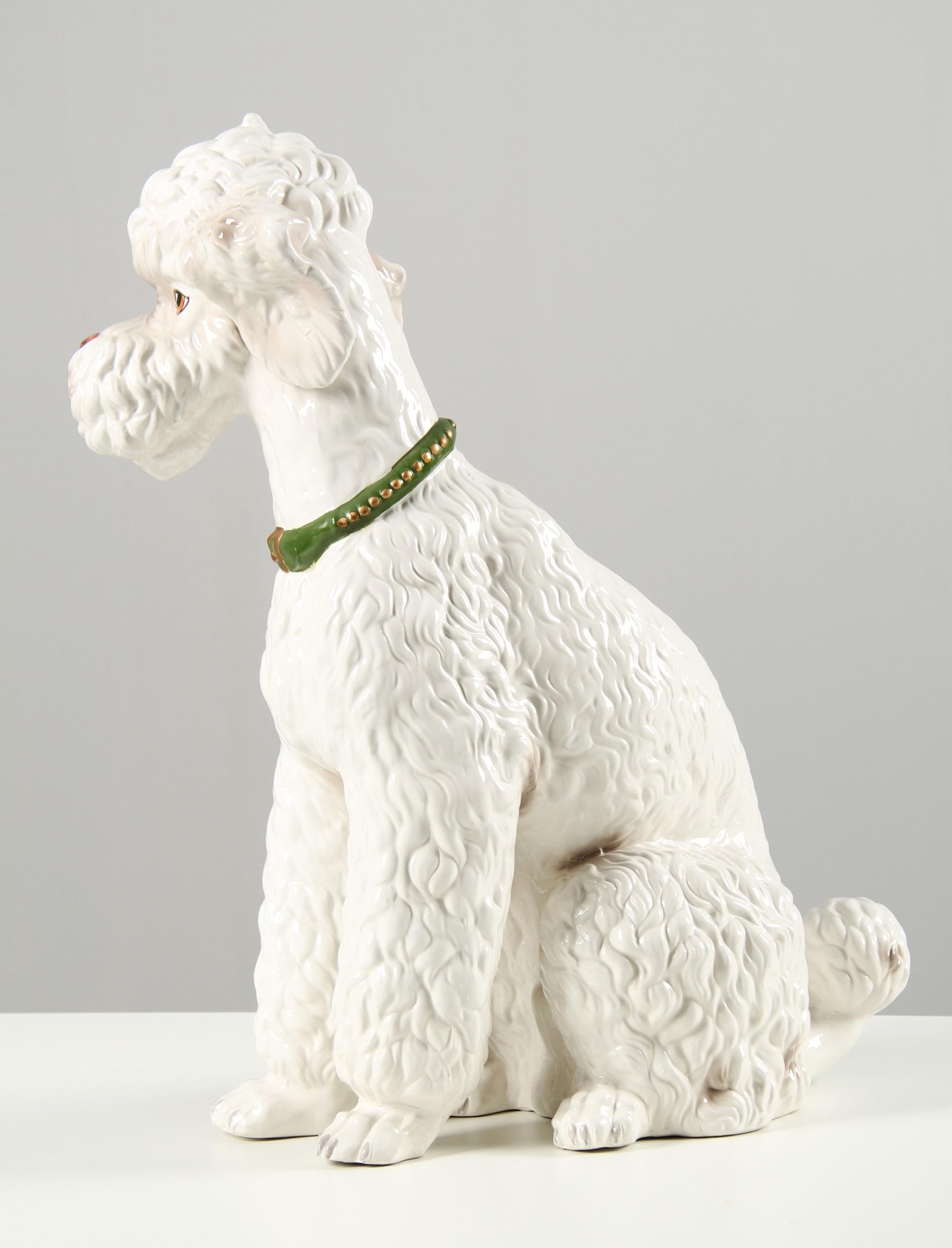 Caniche italiano de cerámica a tamaño natural de los años 50 en venta 1