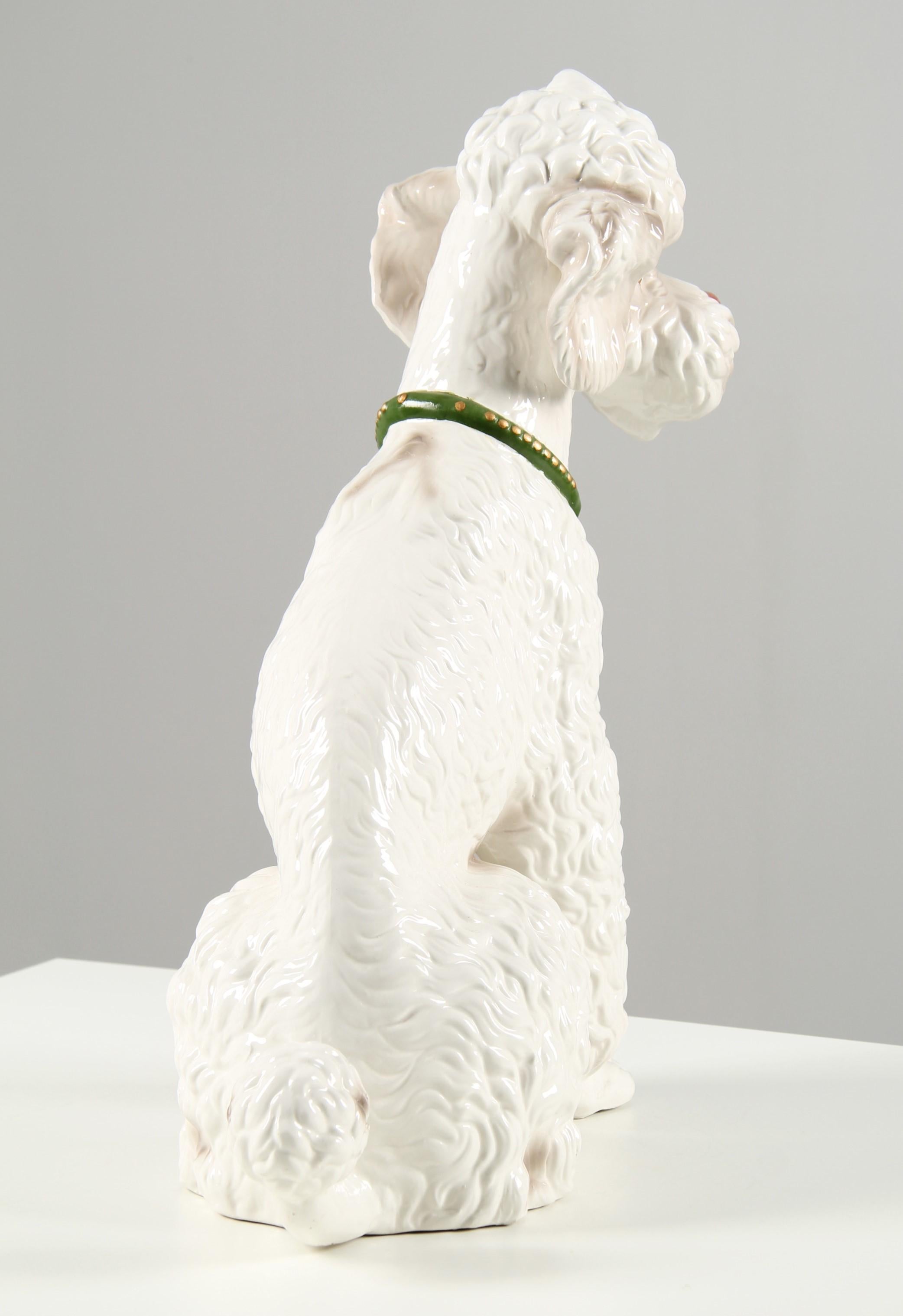 Caniche italiano de cerámica a tamaño natural de los años 50 en venta 2