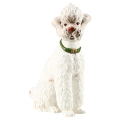 Caniche italiano de cerámica a tamaño natural de los años 50