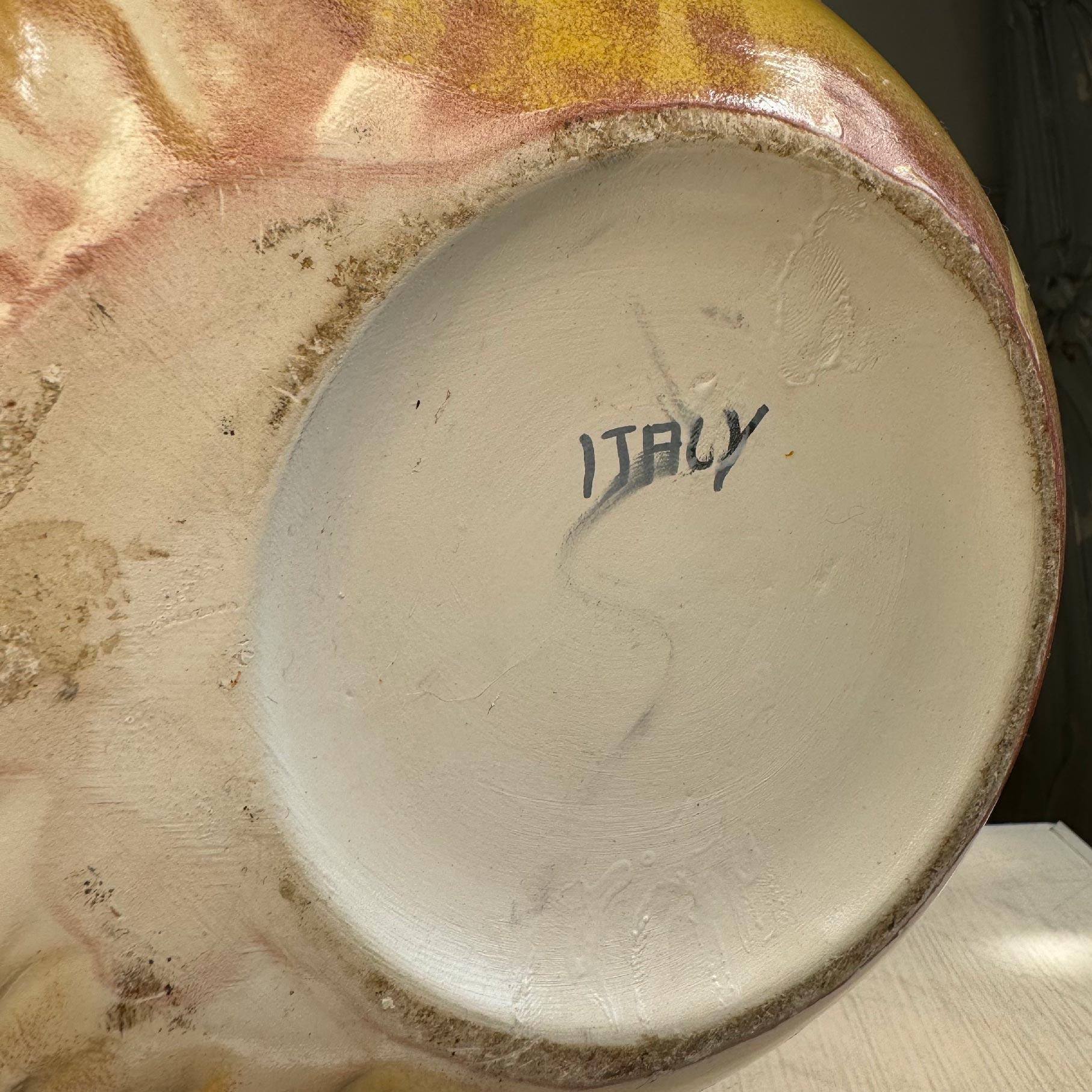 1950er Jahre Italienischer Löwenkopf Pflanzgefäß aus Keramik im Angebot 3