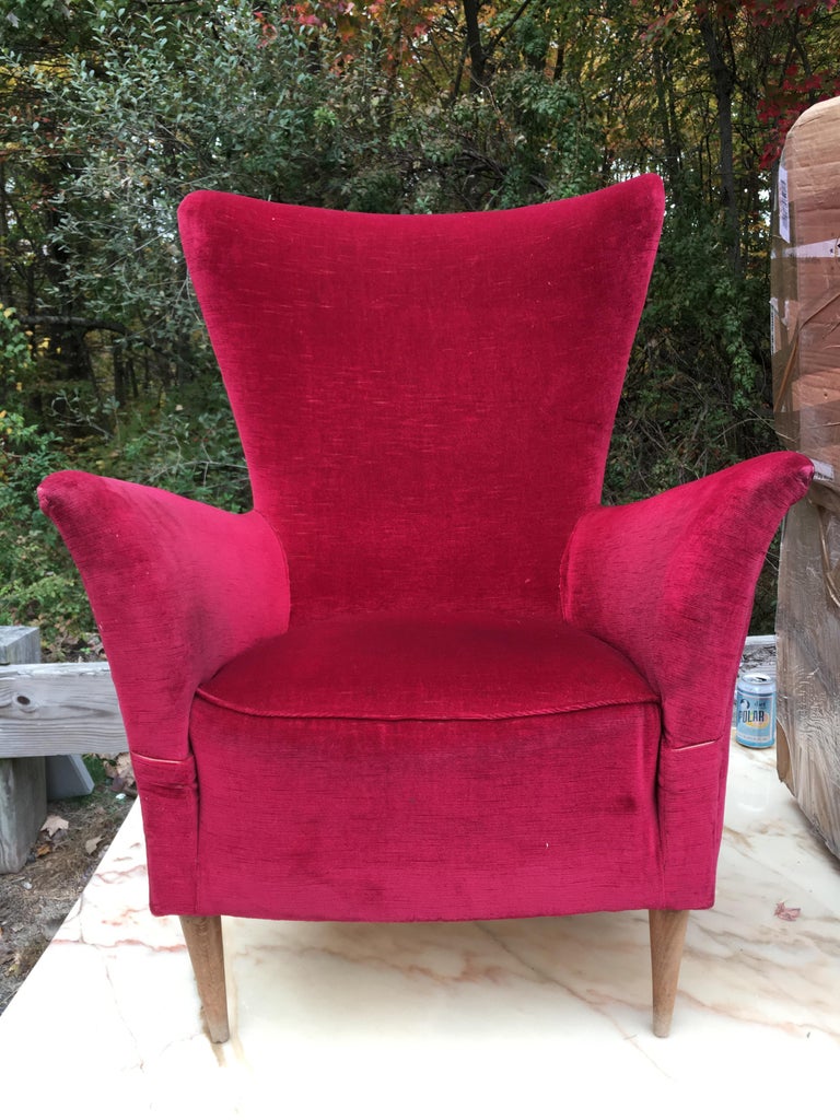1950s Italian Lounge Chairs for Reupholstering For Sale at 1stDibs