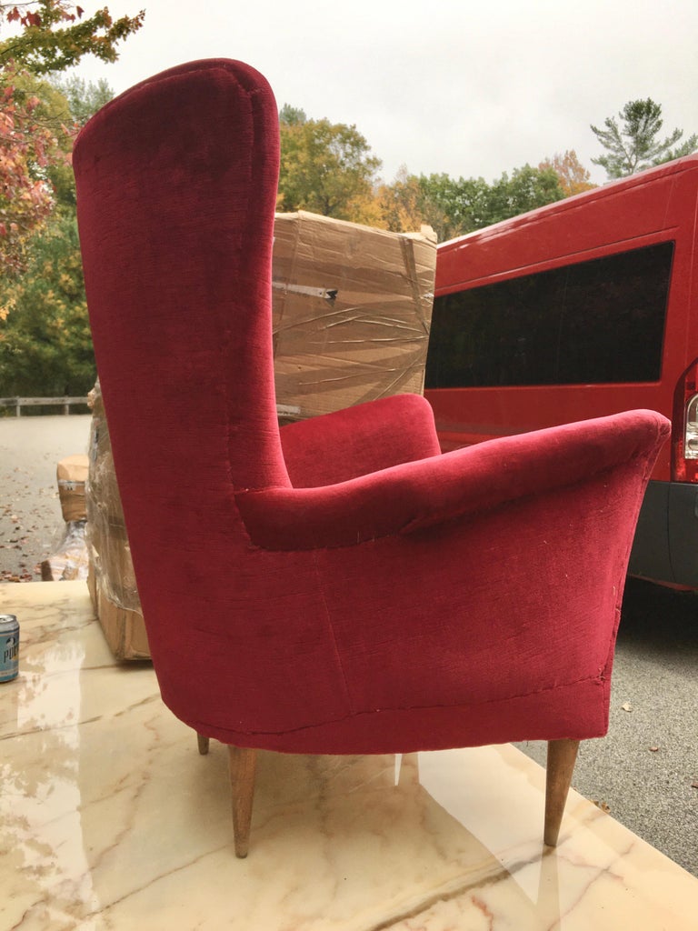 1950s Italian Lounge Chairs for Reupholstering For Sale at 1stDibs