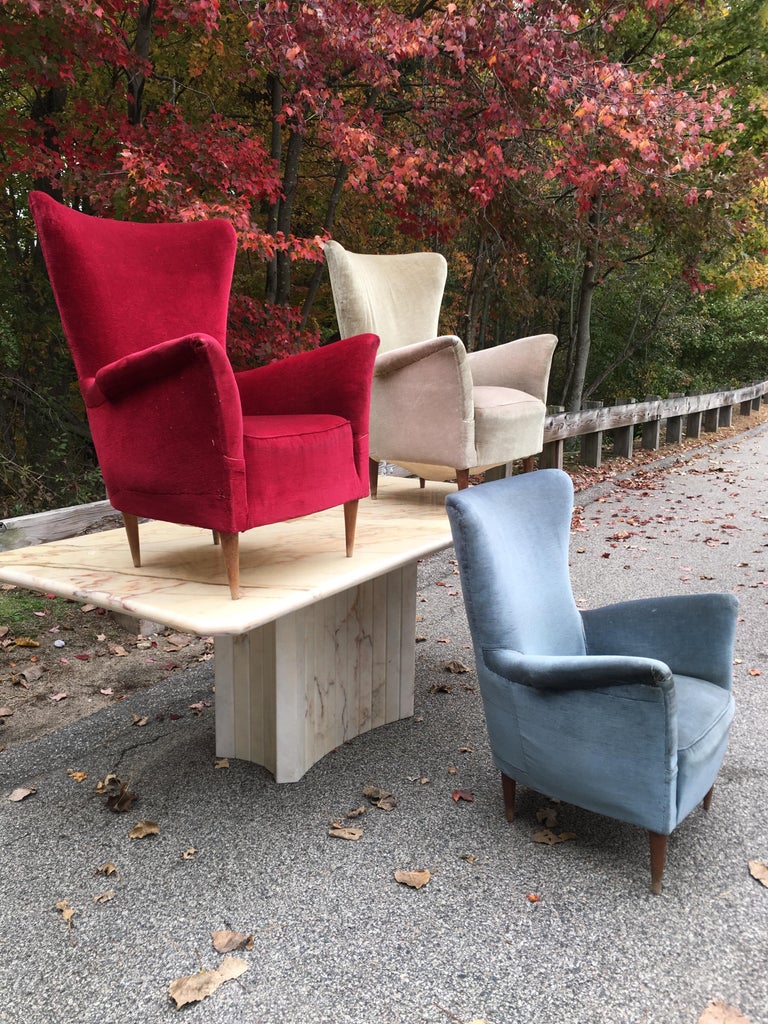 1950s Italian Lounge Chairs for Reupholstering For Sale at 1stDibs