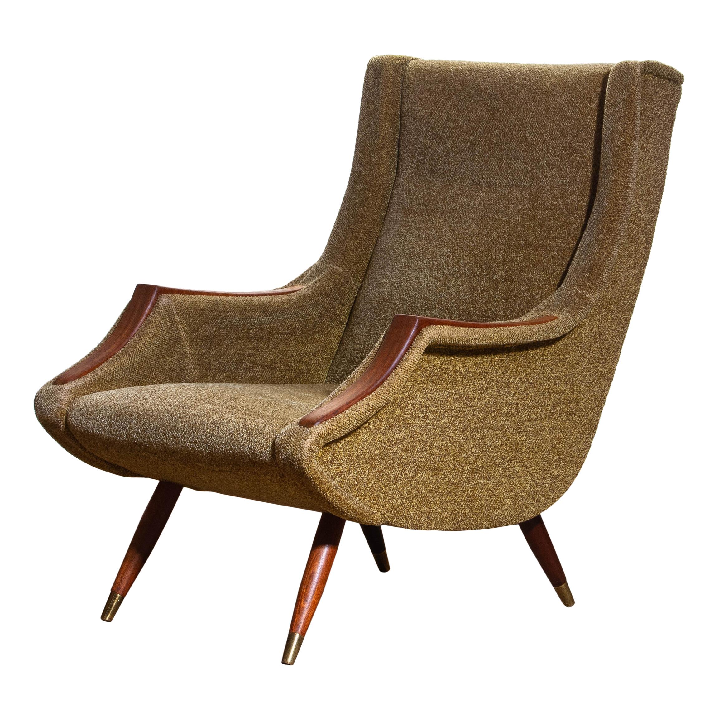 Mid-Century Modern 1950s, Italian Lounge / Easy Chair by Aldo Morbelli for Isa Bergamo