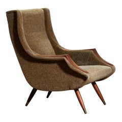 1950s, Italian Lounge or Easy Chair by Aldo Morbelli for Isa Bergamo
