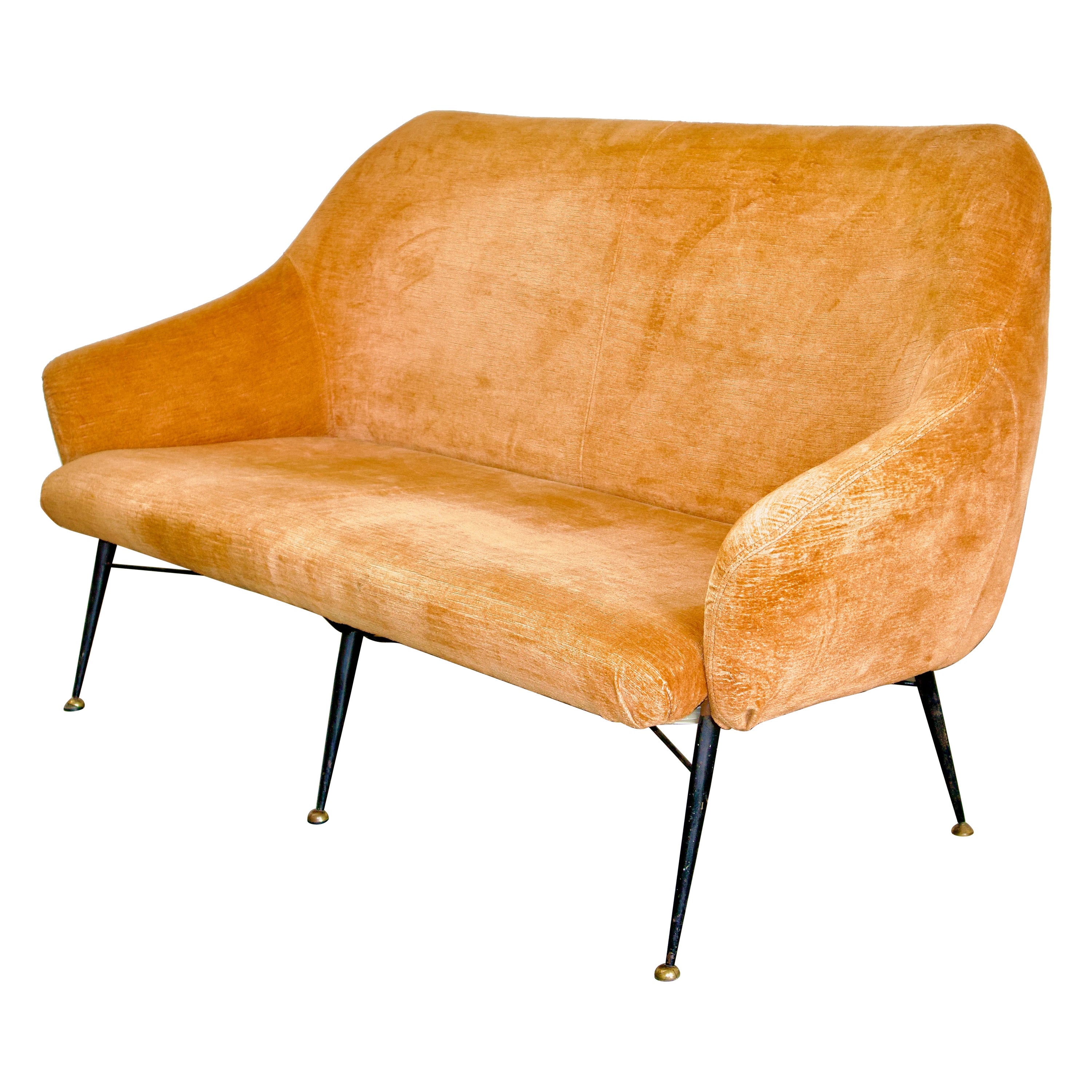Loveseat italiano de los años 50, atribuido a Gio Ponti en venta