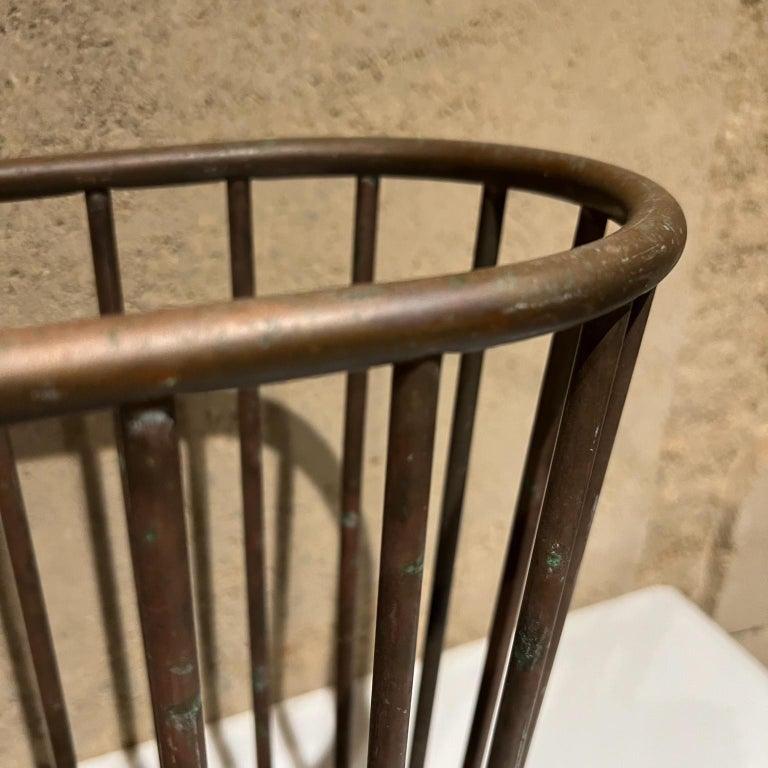 1950s Italian Magazine Rack Patinated Brass Style Gio Ponti Italy For Sale 2