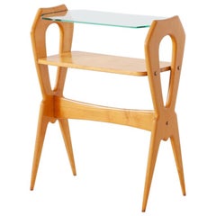 1950s Italian Maple Wood Little Console Table 1950s Italian Maple Wood Little Console Table