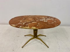 1950s Italian Marble and Brass Coffee Table