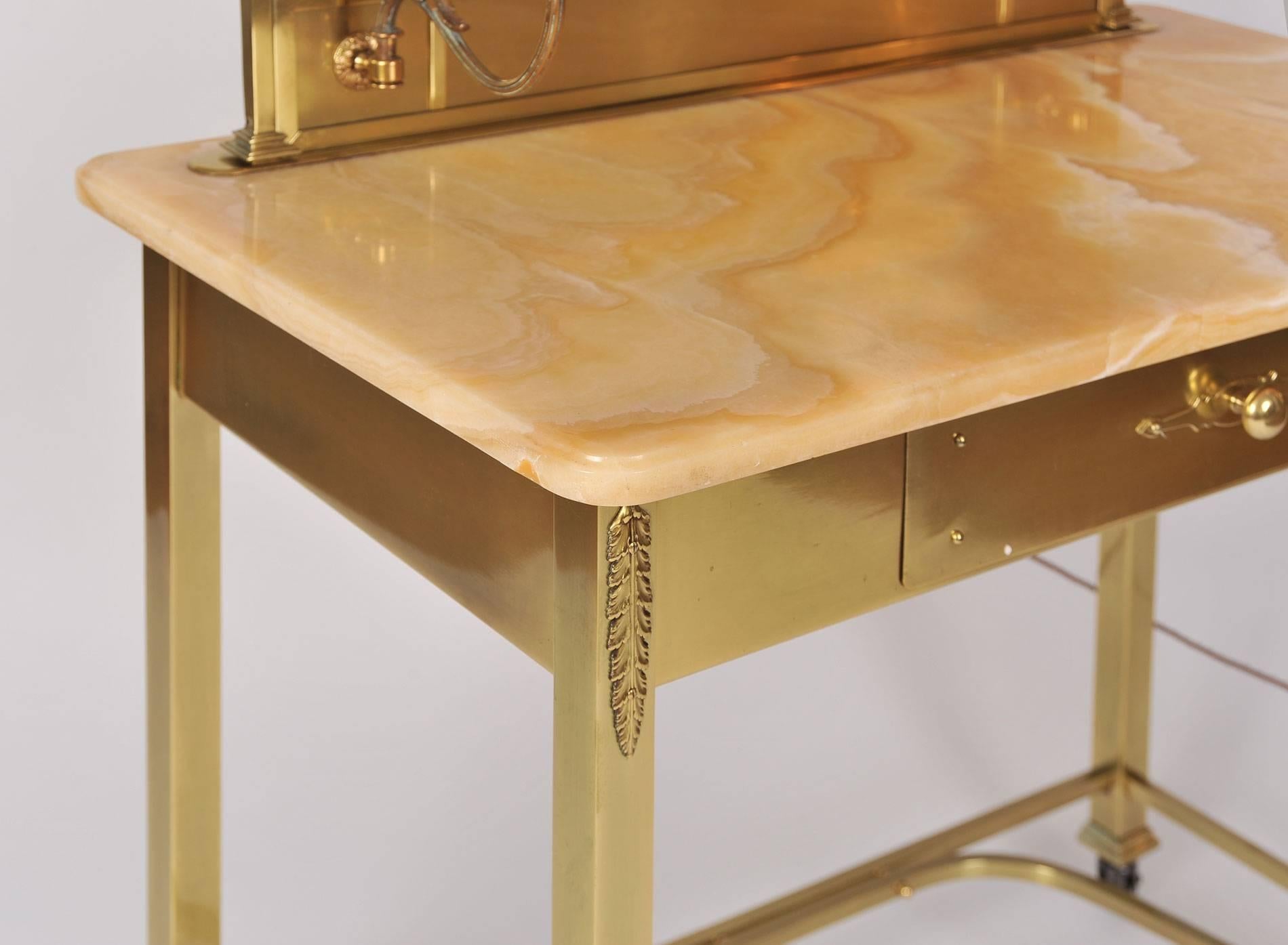 1950s Italian Marble and Brass Dressing-Table or Vanity 1