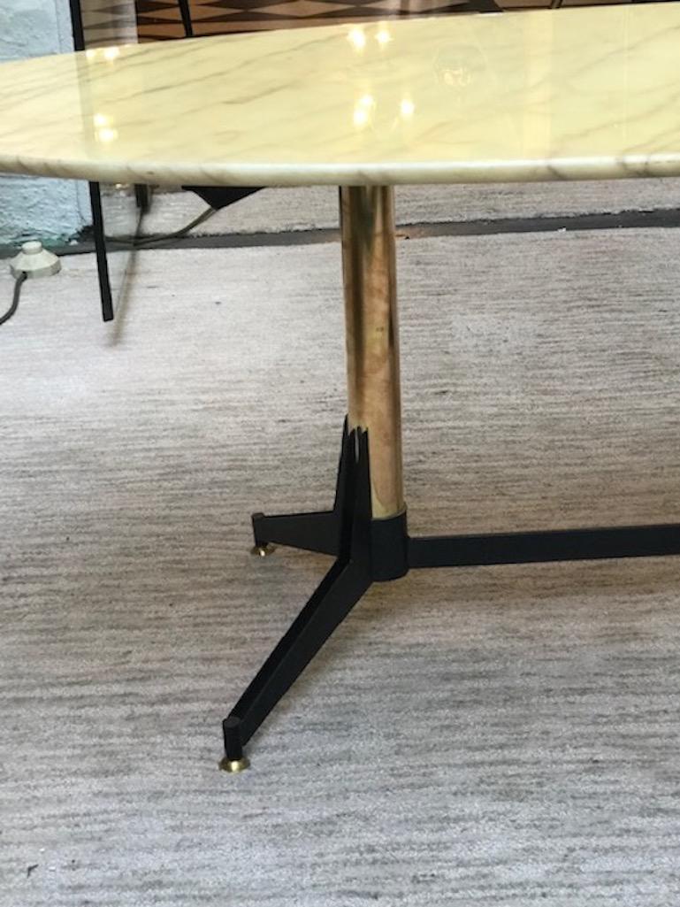 1950s Italian Marble Top Coffee Table In Good Condition For Sale In London, GB