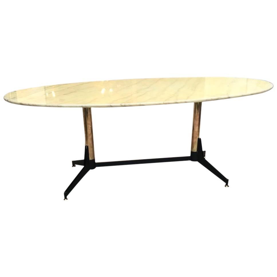 1950s Italian Marble Top Coffee Table For Sale