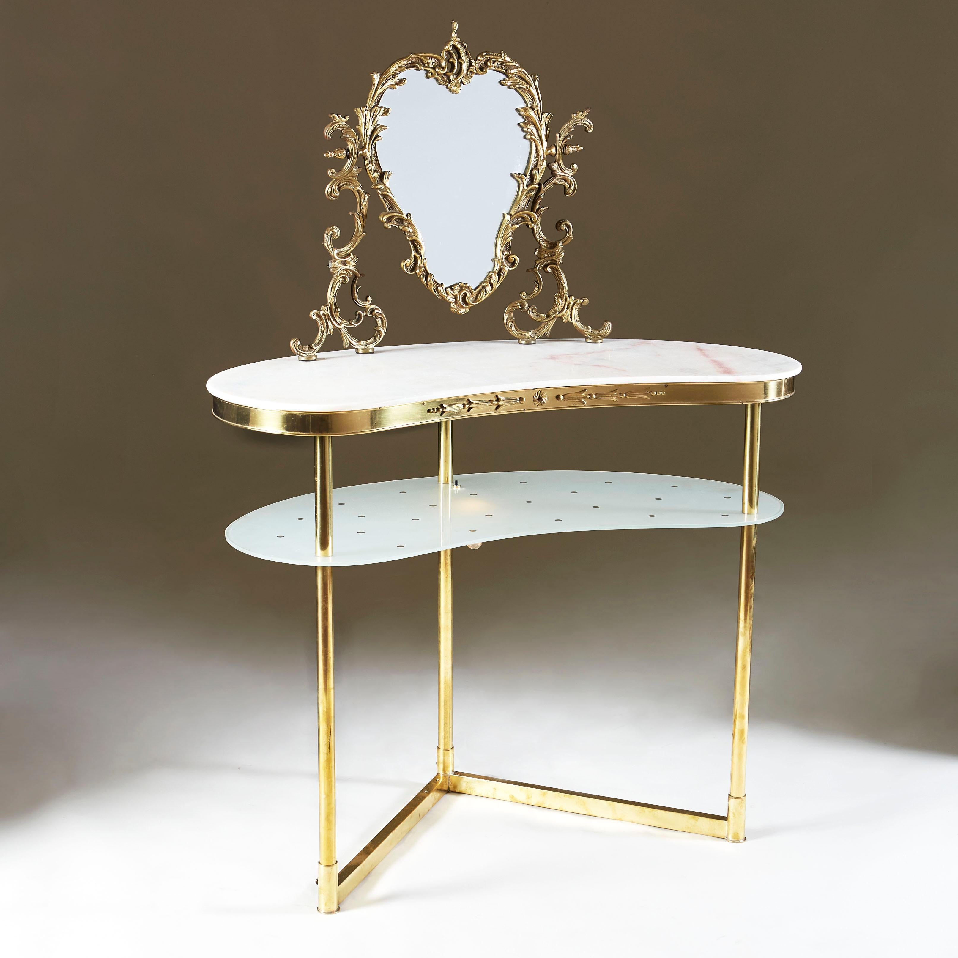 1950s Italian Marble Topped Dressing-Table In Good Condition For Sale In London, GB