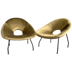 1950s Italian Mauricio Tempestini Chairs with New Upholstery