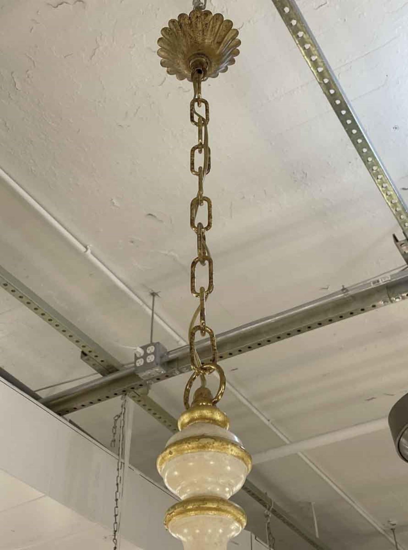 1950s Italian Midcentury 6-Arm Wooden Chandelier 2