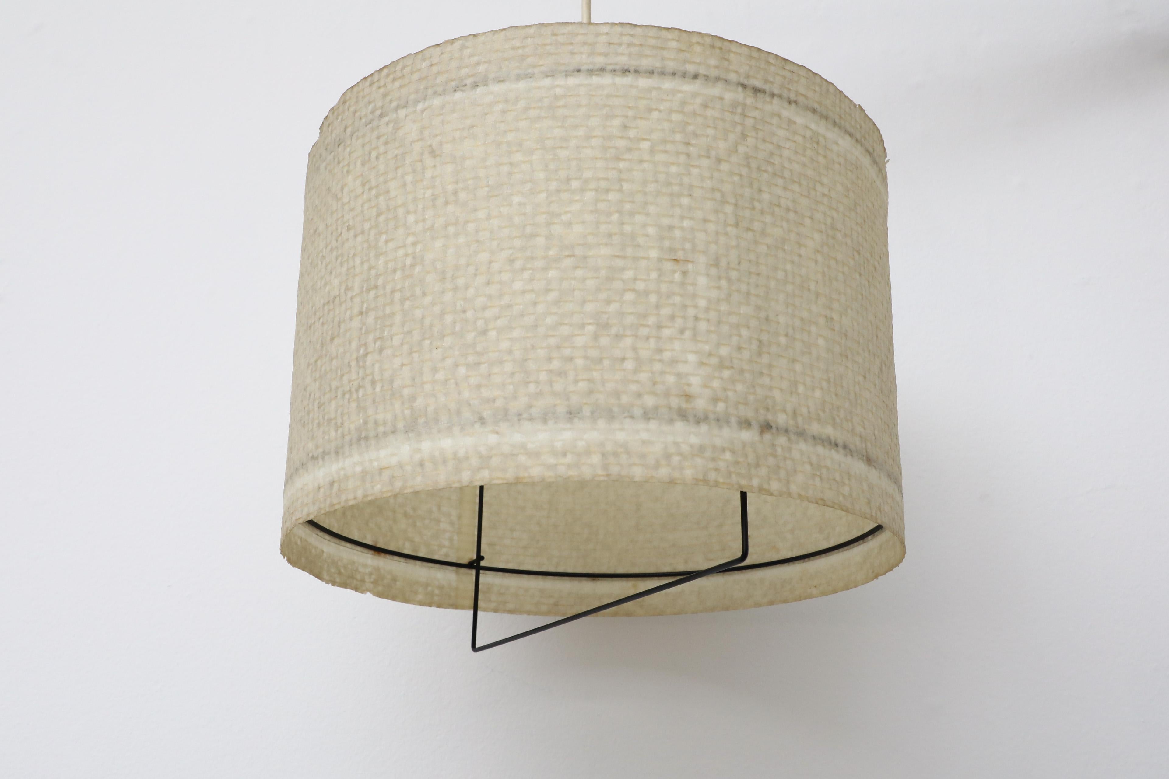 1950er Jahre Italienische ausziehbare Wandlampe mit schwarzem Metallrahmen und Trommelschirm im Angebot 5