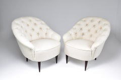 Italian Restored Mid-Century Gio Ponti Attributed Armchairs, 1950s