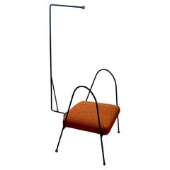 1950's Italian Mid Century Iron & Brass Valet Chair