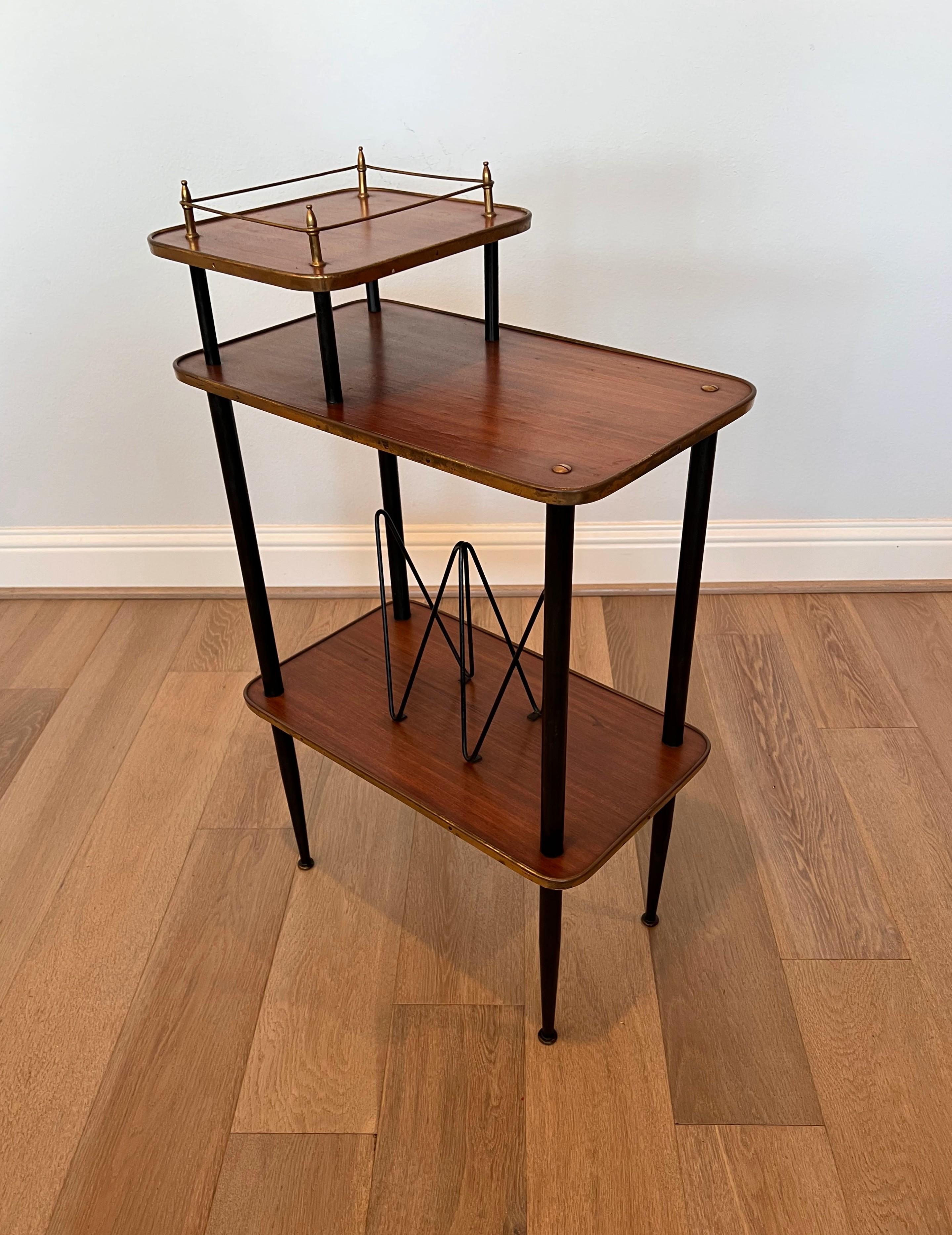 20th Century 1950s Italian Mid-Century Modern Tiered Side Table