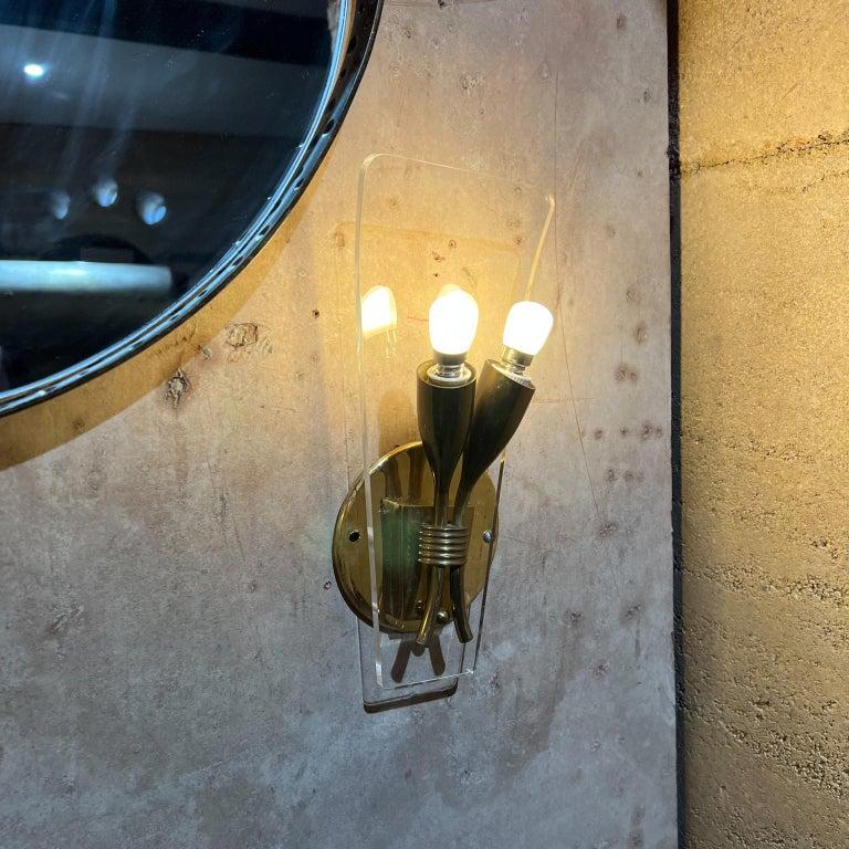 1950s Italian Mid-Century Modern Two-Light Sconces Italy For Sale 1
