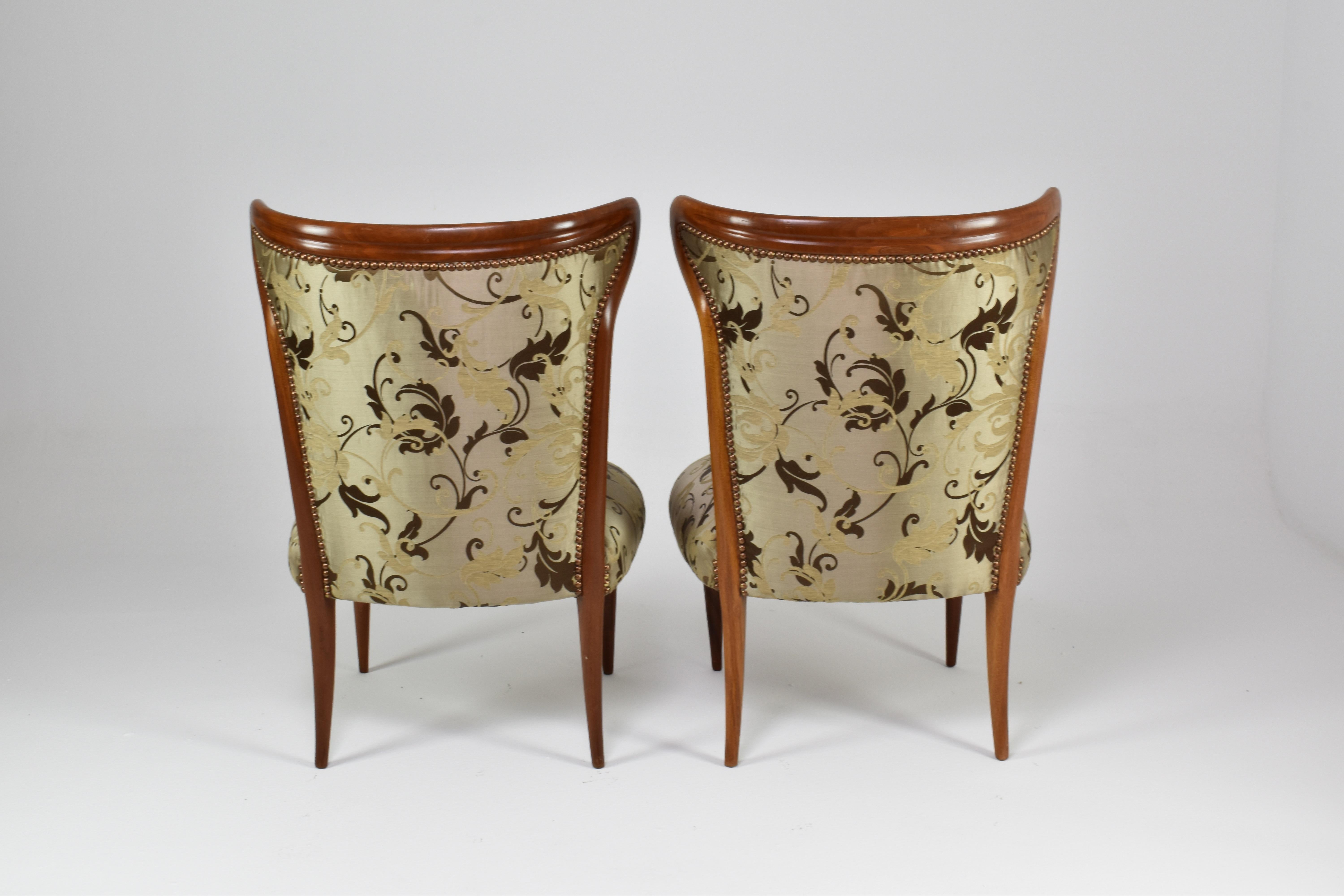 Italian Mid-Century Modern Wooden Chairs, 1950s For Sale 7