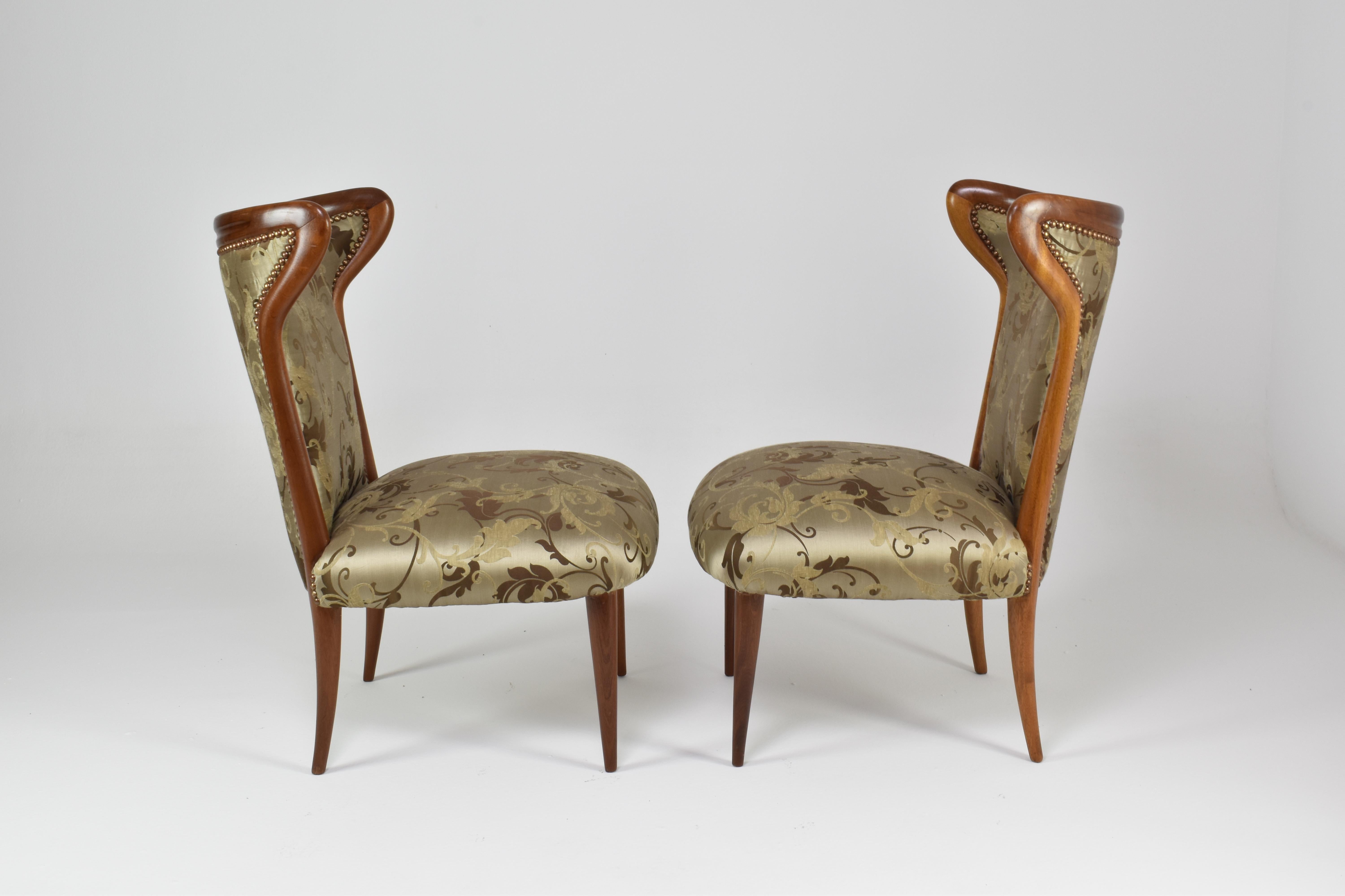 Italian Mid-Century Modern Wooden Chairs, 1950s In Good Condition For Sale In Paris, FR