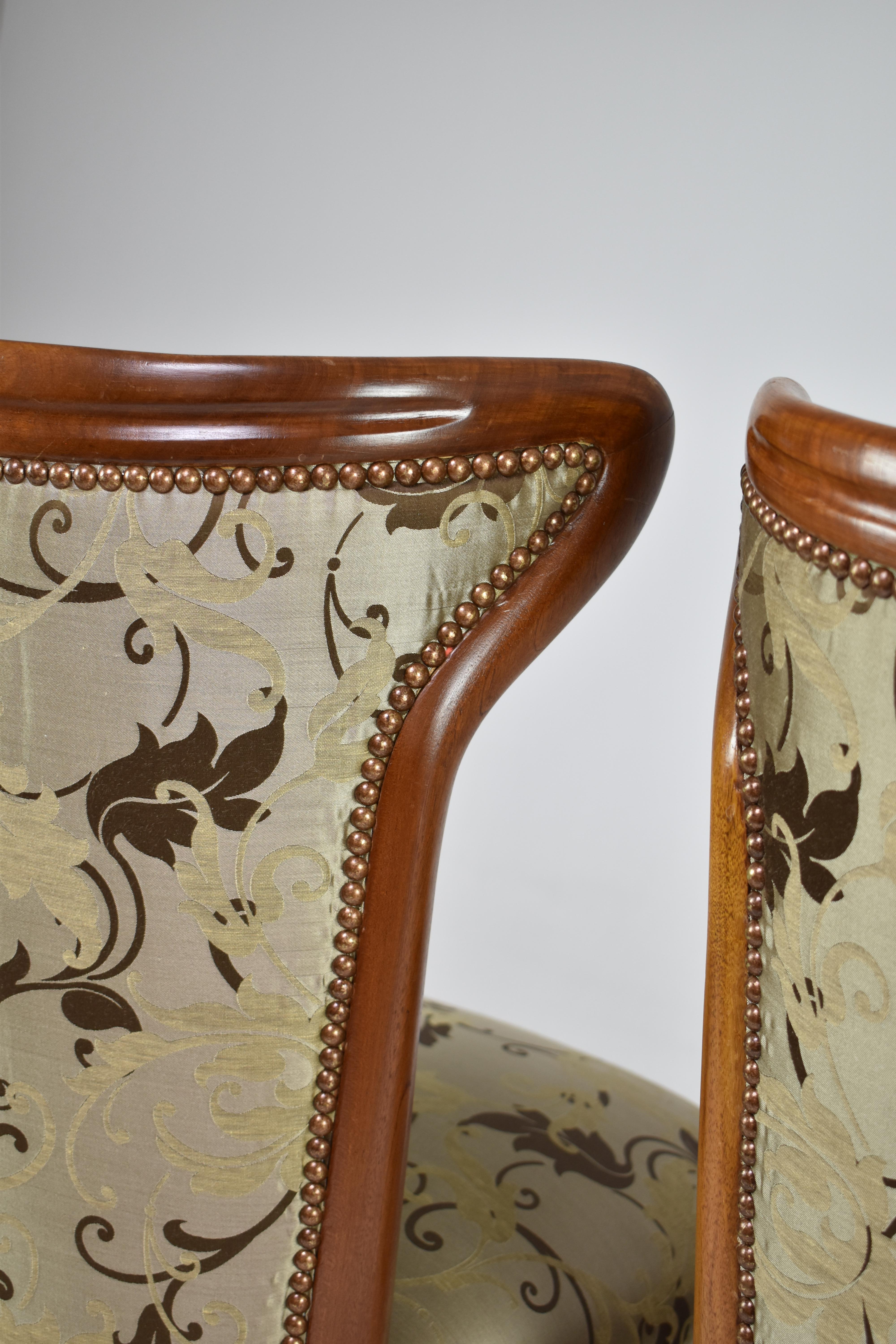Italian Mid-Century Modern Wooden Chairs, 1950s For Sale 1