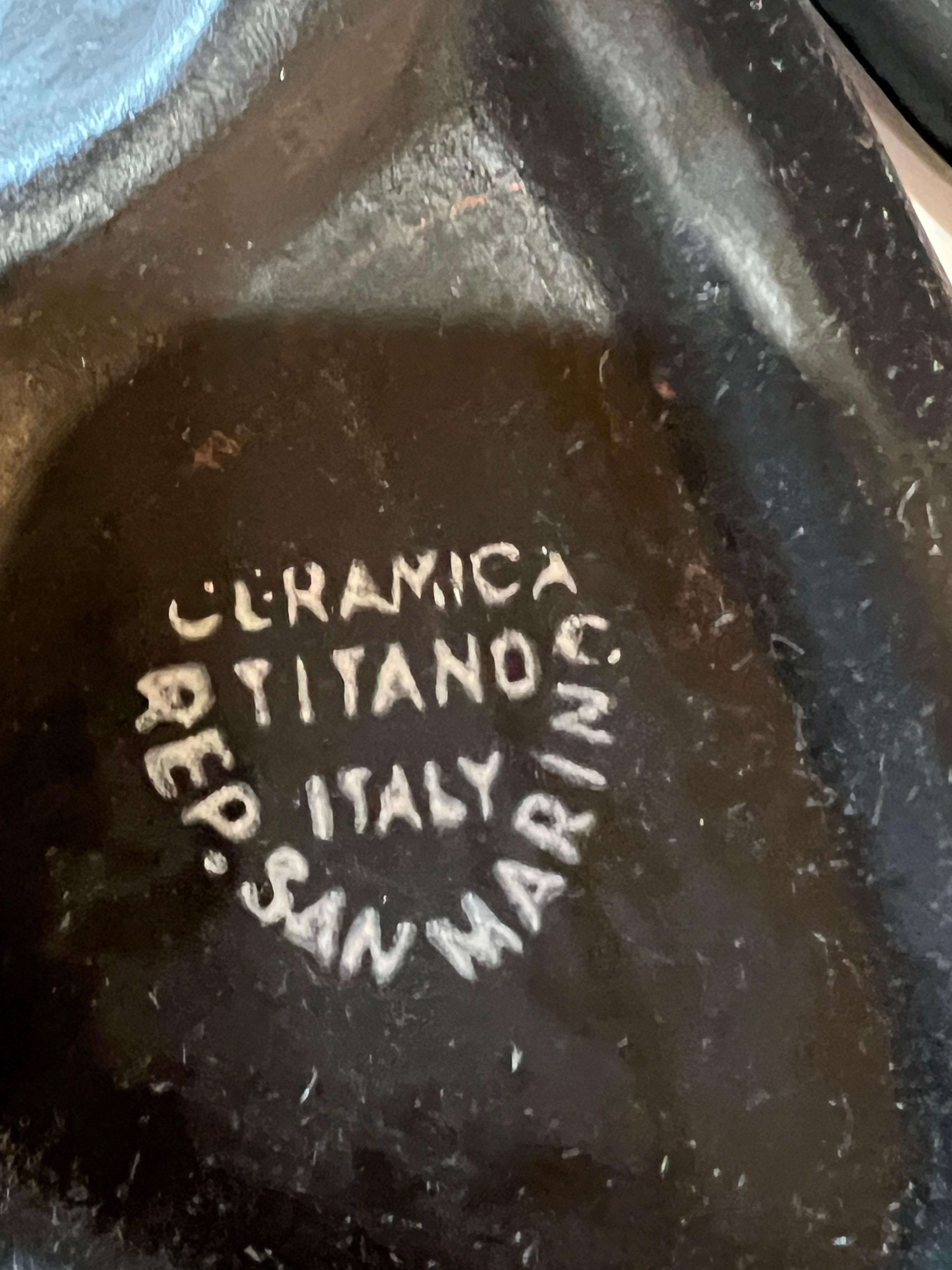 1950's Italian Mid Century Set of 3 Freeform Ashtrays Souvenir From Pisa Tower In Excellent Condition For Sale In San Diego, CA