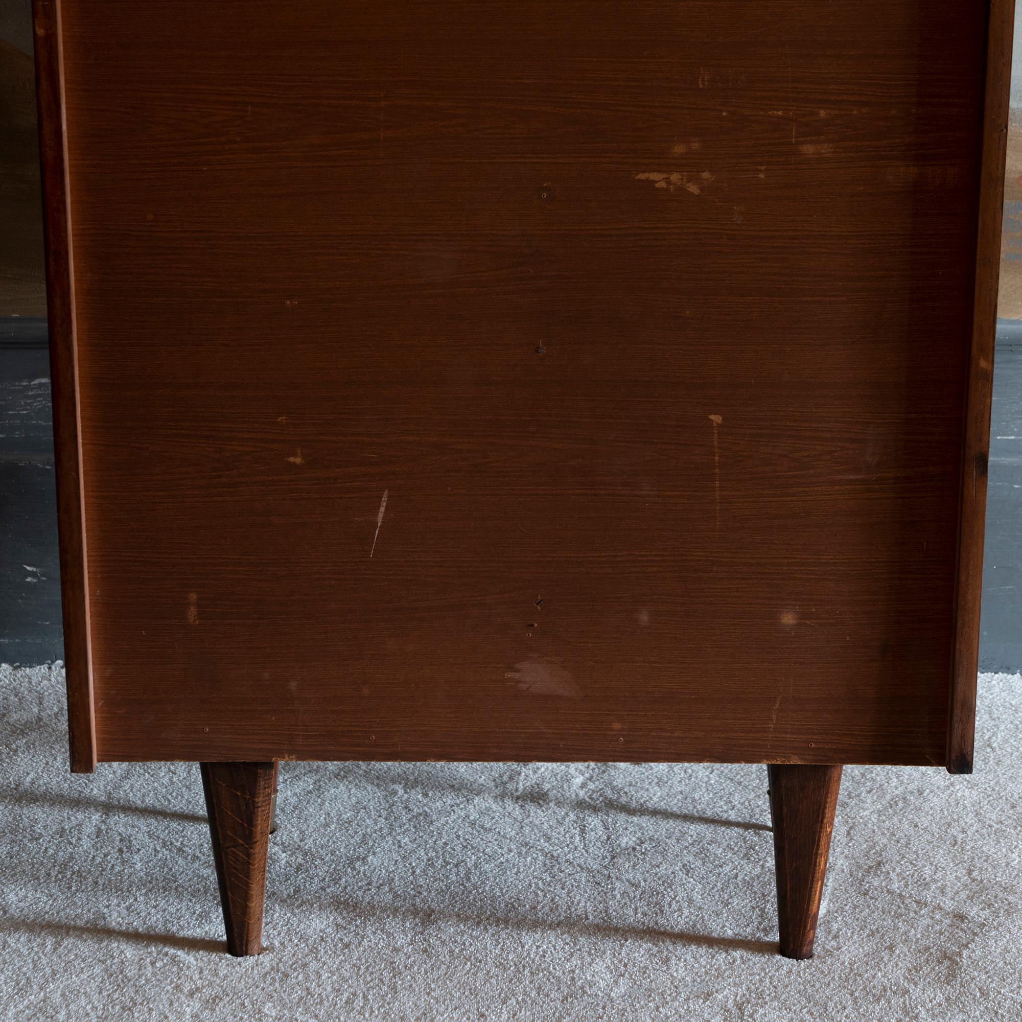 1950s Italian Mid-Century Wood and Rattan Dry Bar Cabinet 8