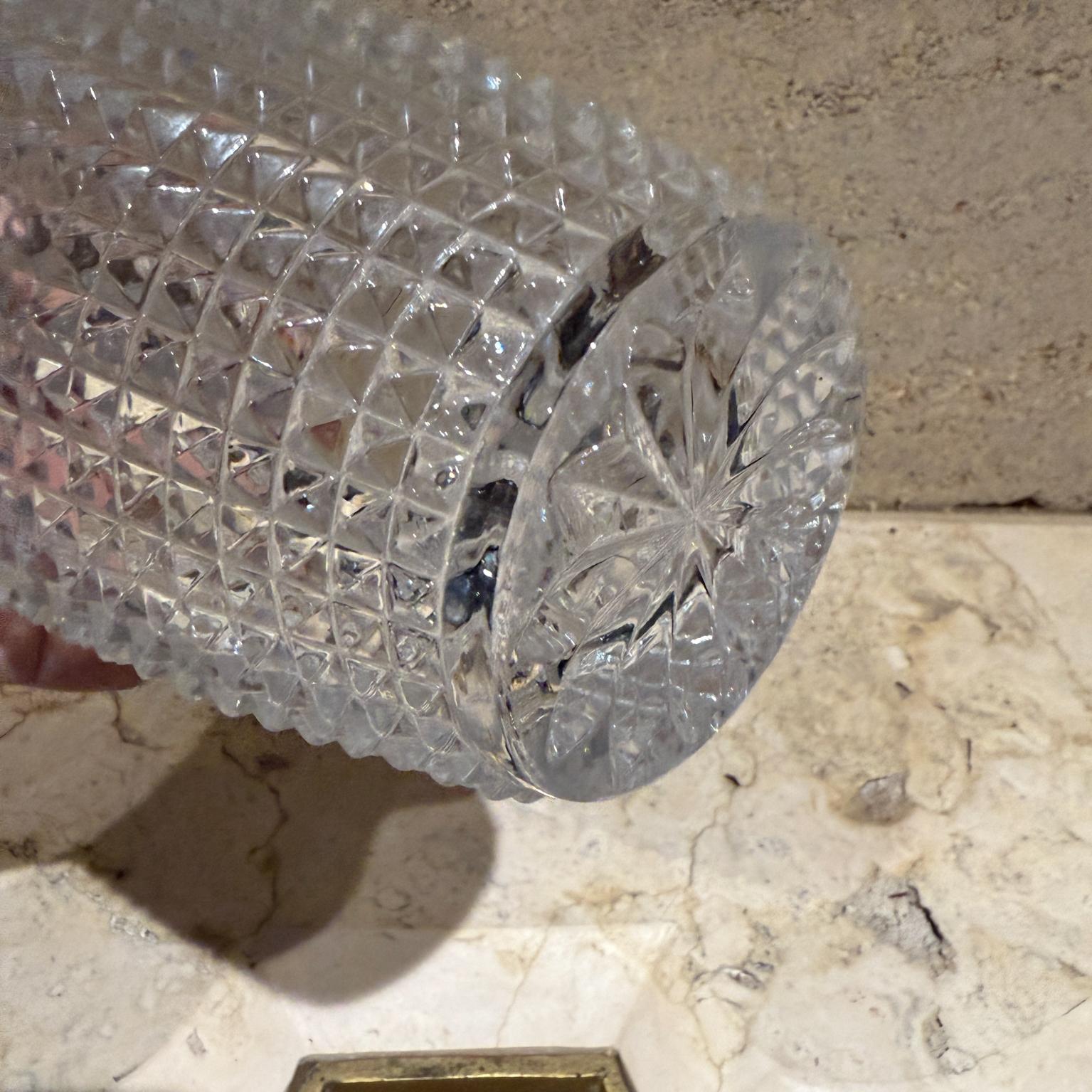 Mini seau à glace italien des années 1950 en cristal taillé en diamant en vente 1