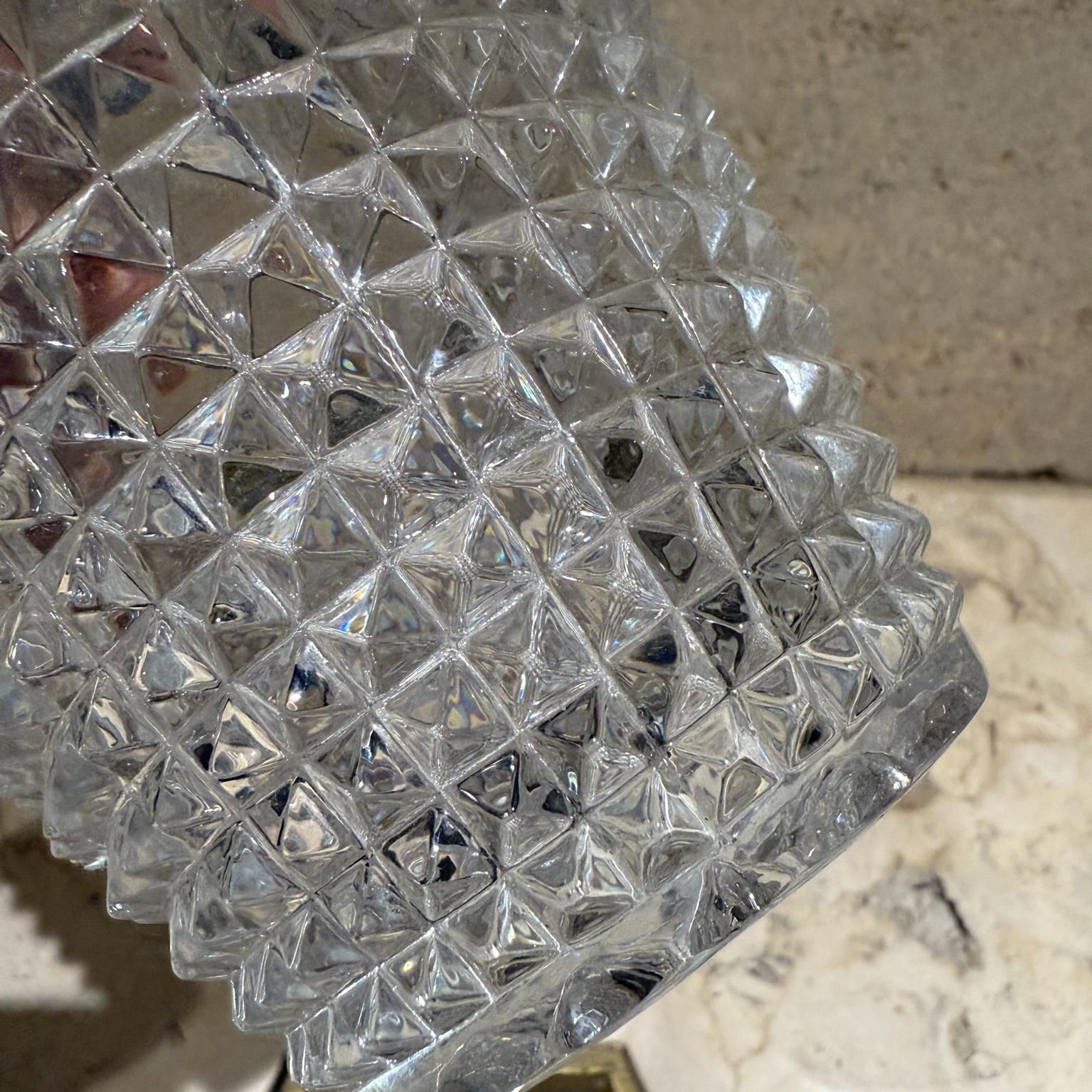Mini seau à glace italien des années 1950 en cristal taillé en diamant en vente 2