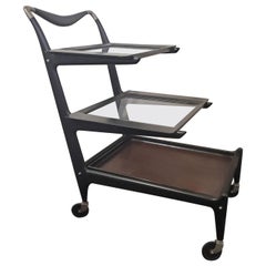 1950s Italian Modern Tea Trolley Bar Cart by Cesare Lacca