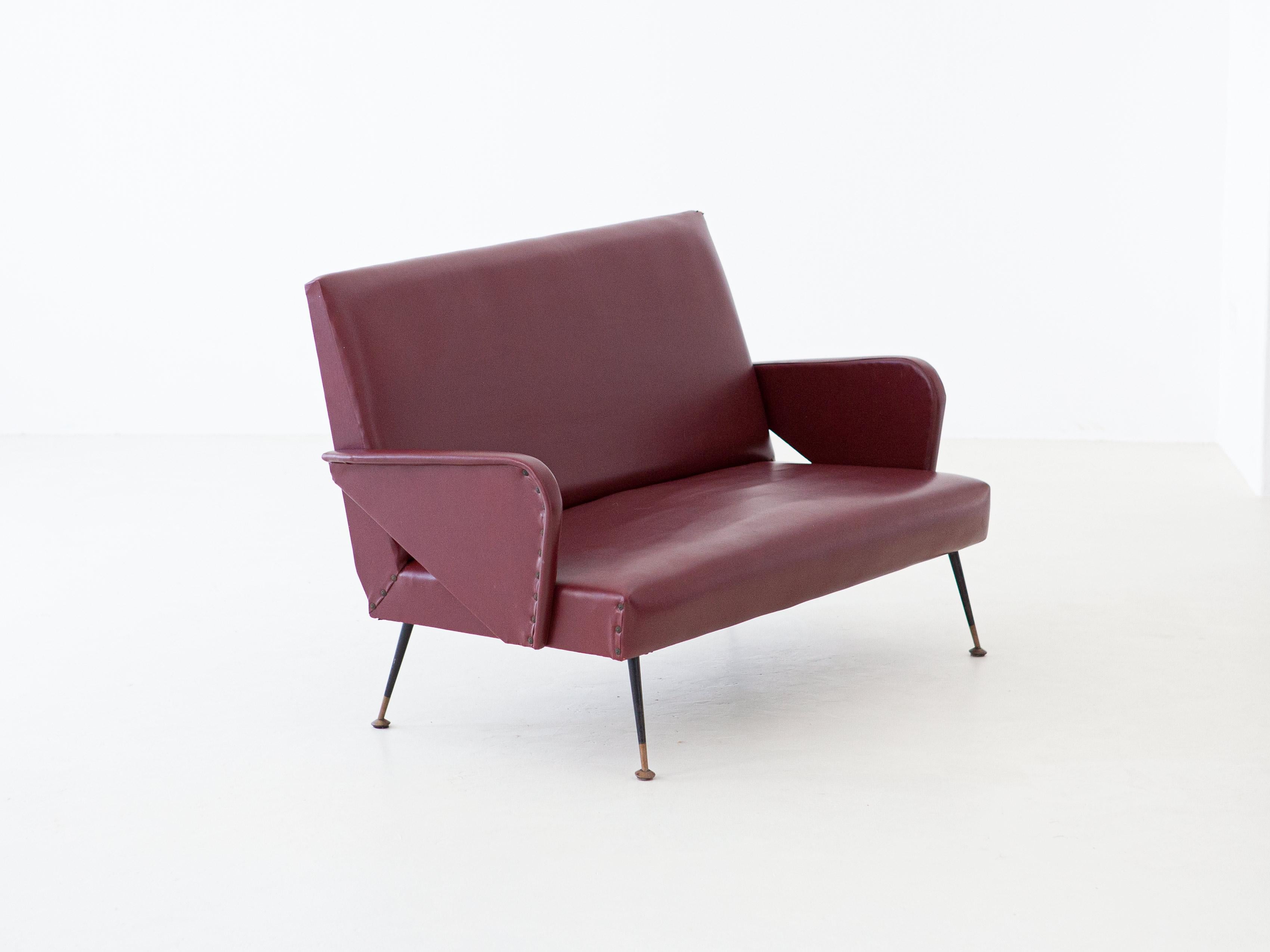 Mid-20th Century 1950s Italian Modern Two-Seat Sofa