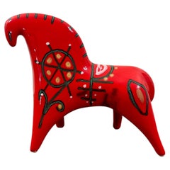 1950s Italian Modernist Ceramic Horse Sculpture, Hand Made in Italy