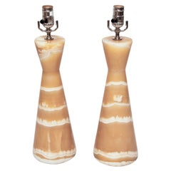 1950
s Italian Modernist Onyx Lamps