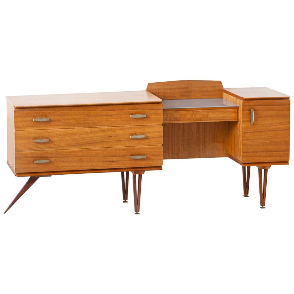 1950s Italian Modernist teak Chest of Drawers In Good Condition In Rome, IT