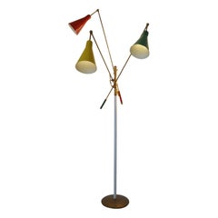 Vintage 1950s Italian 3-Arm Floor Lamp Attributed to Arredoluce