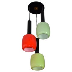 1950s Italian Multicolour Murano Glass Pendant Attributed to Stilnovo