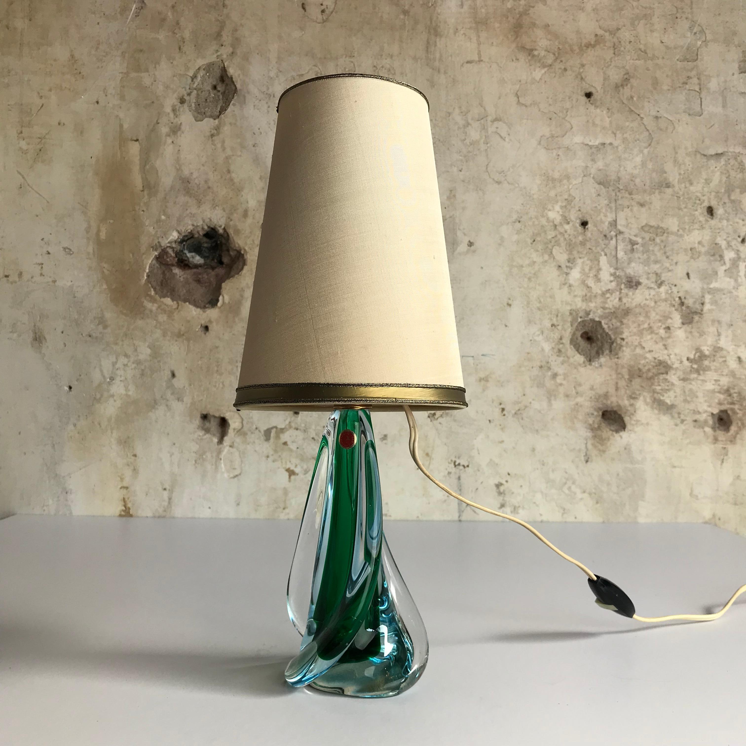 Mid-20th Century 1950s Italian Murano Art Glass Lamp by Pietro Toso, Midcentury, Vintage For Sale